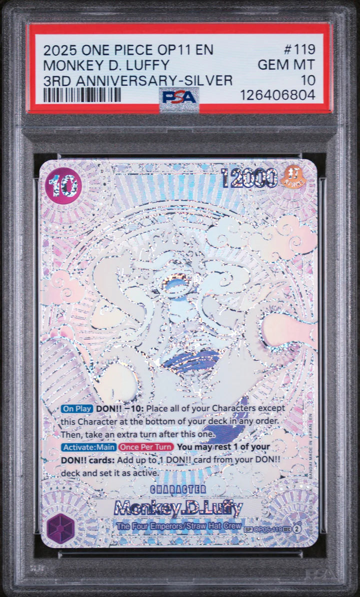 One Piece 2025 OP11 En Monkey D. Luffy 3rd Anniversary-Silver #119