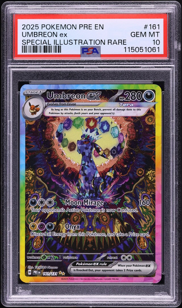 2025 Pokemon Prismatic Evolutions Umbreon ex #162/131
